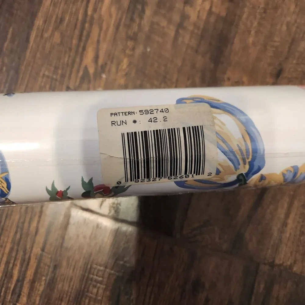 1 Roll Vintage VILLAGE Vinyl Pre-Pasted Wallpaper Floral Cottagecore 56 Sq Ft